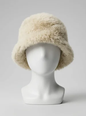 Chapeau cloche imitation fourrure ajustable style moderne - Vue 1 - Chapeau cloche