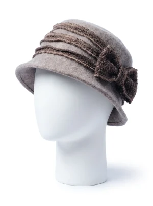 Chapeau cloche laine hiver femme chic nœud décoratif - Vue 1 - Chapeau cloche